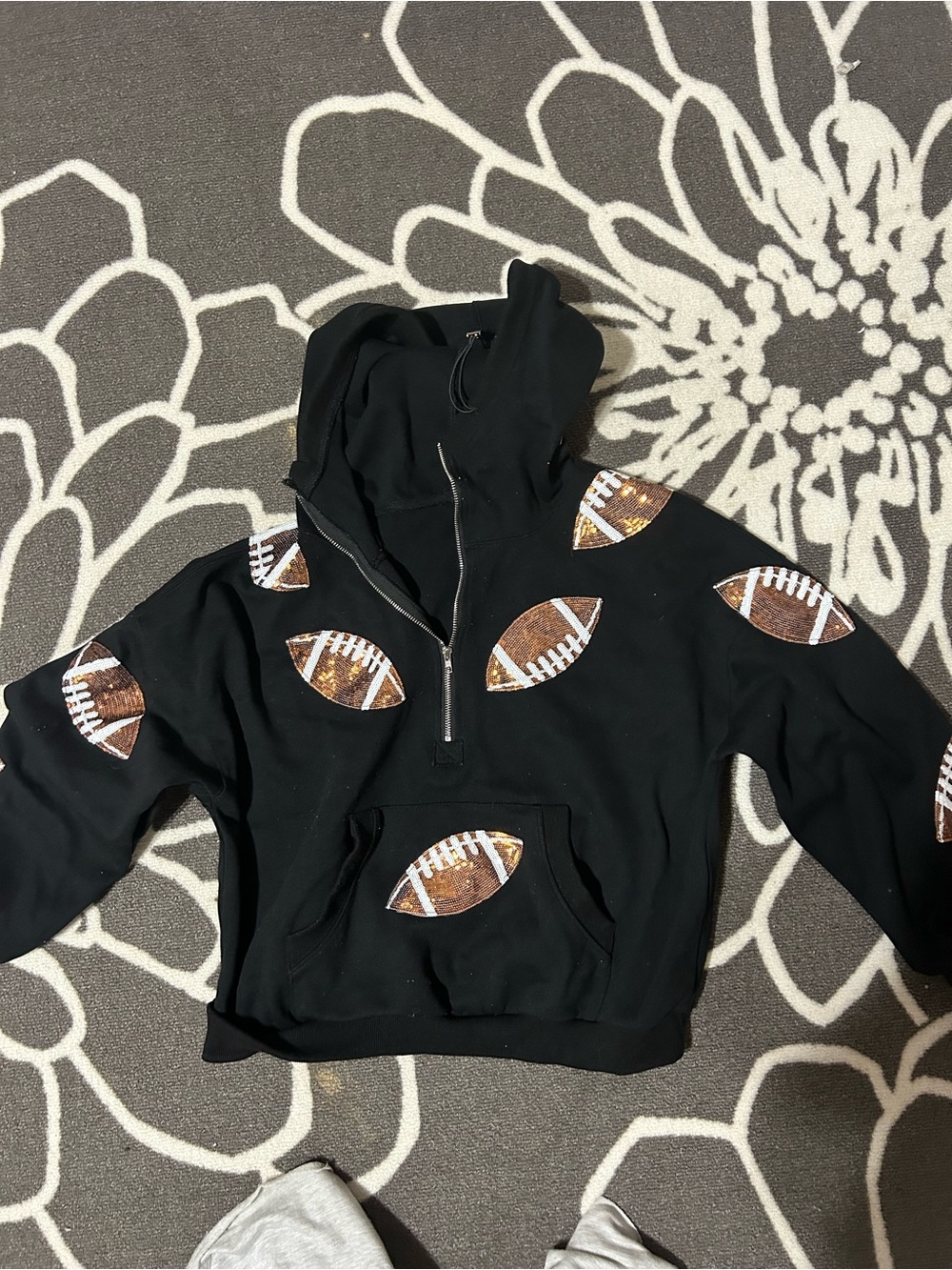 women bedazzled hoodie